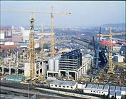 Construction de la brasserie Stella à Leuven